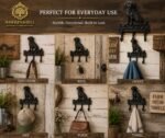 Hawken & Hill Cast Iron Dog Wall Hook Rack, Rustic Black Retriever Design, Heavy Duty 3 Hooks for Coats, Keys, Leashes & Towels, Farmhouse Wall Decor, Includes Mounting Screws,Pack of 1 - Image 6