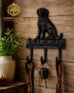 Hawken & Hill Cast Iron Dog Wall Hook Rack, Rustic Black Retriever Design, Heavy Duty 3 Hooks for Coats, Keys, Leashes & Towels, Farmhouse Wall Decor, Includes Mounting Screws,Pack of 1 - Image 7